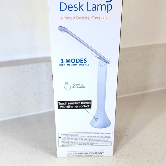 LED desk lamp, touch 3 dimming modes battery operated New in box - Picture 5 of 6